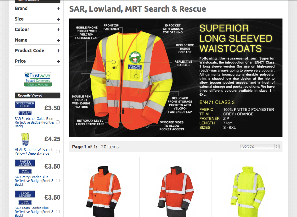 Search and Rescue Clothing