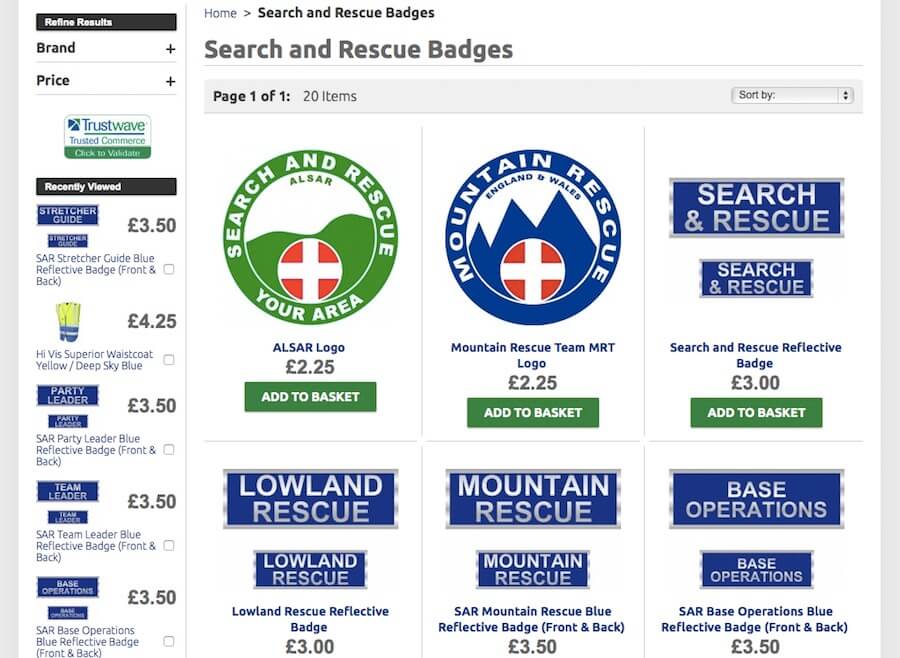Search and Rescue Reflective Badges