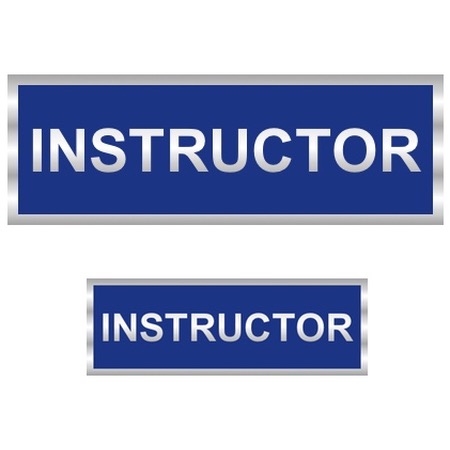 Instructor Badge Reflective with Blue (Back & Front)