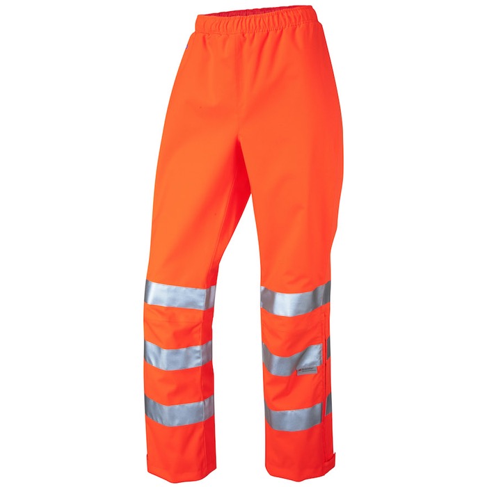 Leo Workwear LL02-O Hannaford ISO 20471 Class 2 Breathable Ladies Overtrouser RIS-3279-TOM Orange