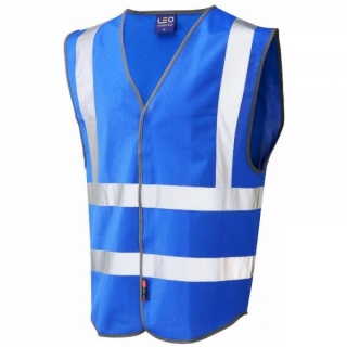 Leo Workwear W05-RO PiltonBlueHi Vis Vest