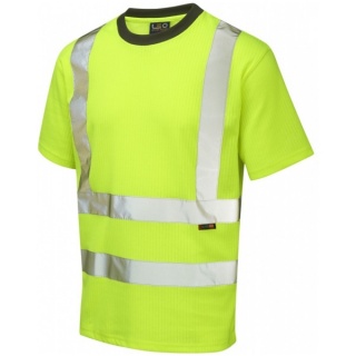 Leo Workwear T01-Y Newport ISO 20471 Class 2 Comfort EcoVizPB T-Shirt Yellow