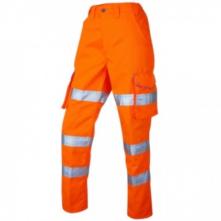 Leo Workwear CL01-O Pennymoor Ladies Polycotton Cargo Hi Vis RIS-3279-TOM Trouser Orange