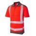 Leo Workwear P14-R/GY Peppercombe ISO 20471 Class 2 Dual Colour Coolviz Plus Polo Shirt Red / Grey
