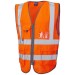 Leo Workwear W22-O Barnstaple Hi Vis Superior Class 2 Railway Vest Orange