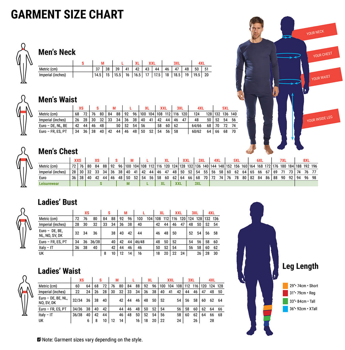 Mens Trouser Size Guide