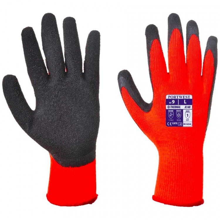 Portwest A140 Thermal Grip Latex Gloves