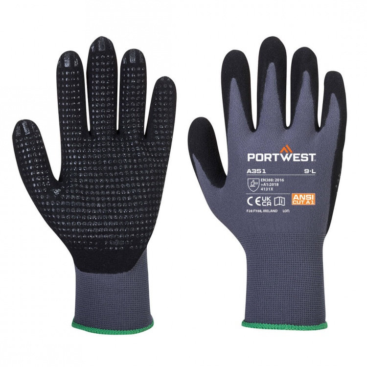 Portwest A351 DermiFlex Plus Gloves PU/Nitrile Foam