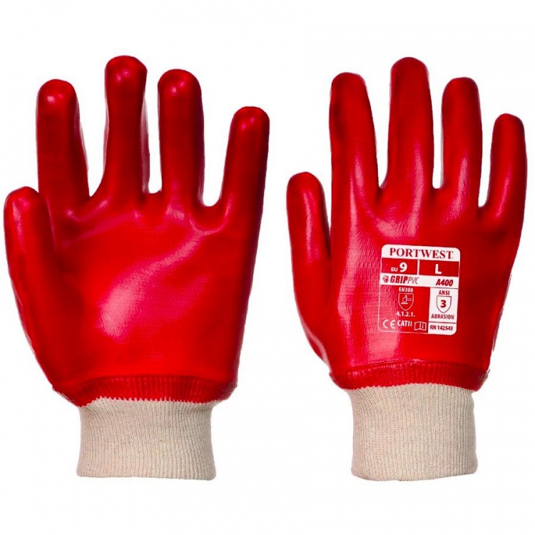 Portwest A400 PVC Knitwrist Glove