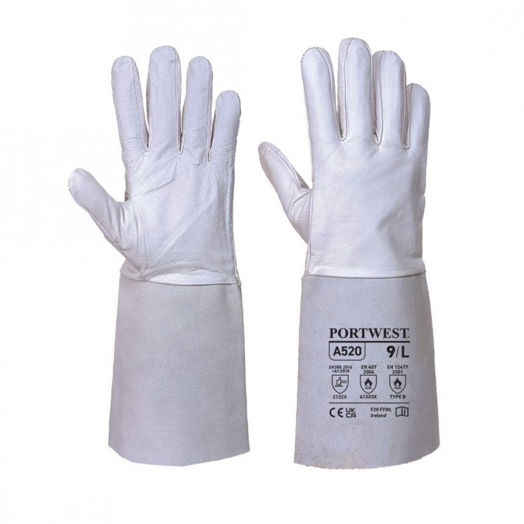 Portwest A520 Premium Tig Welding Gauntlet Gloves BK Safetywear