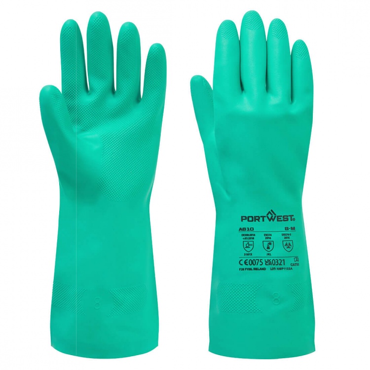 Portwest A810 Nitrosafe Chemical Gauntlet - Nitrile