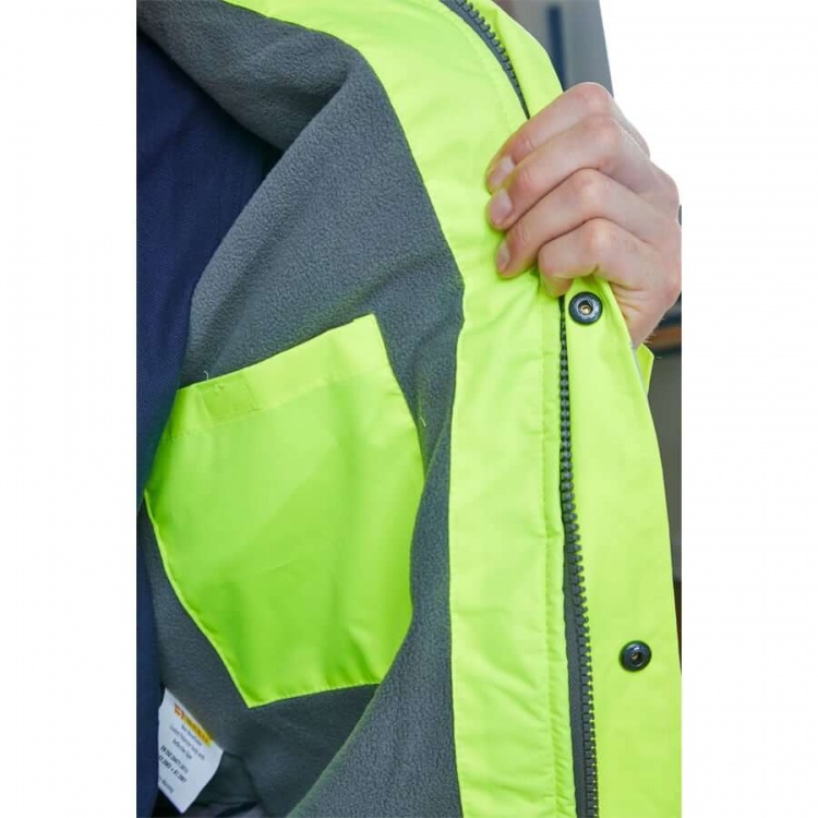 Beeswift High Visibility Fleece Lined Bomber Jacket Yellow | BK Safetywear