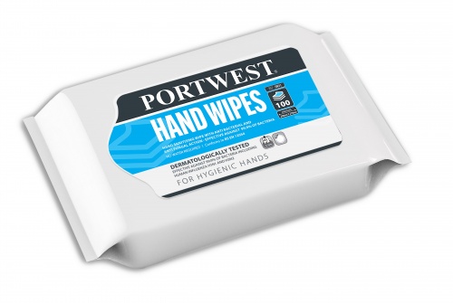 Portwest IW41 Hand Sanitiser Wipes (100 Wipes)