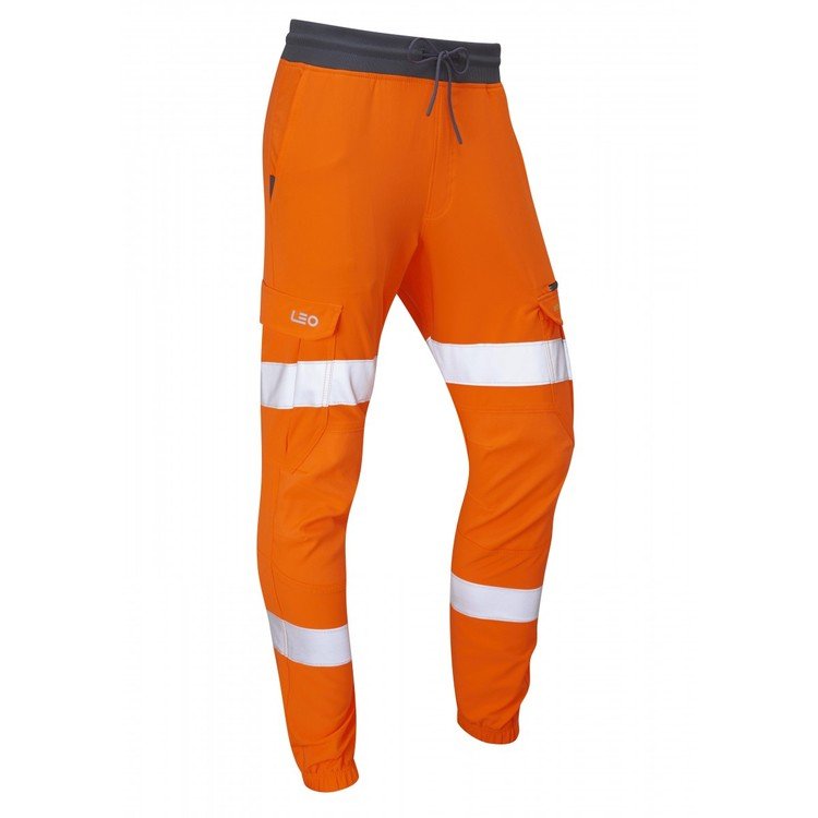 Leo Workwear JT01 HAWKRIDGE Leo EcoViz Performance+ Hi Vis Trouser