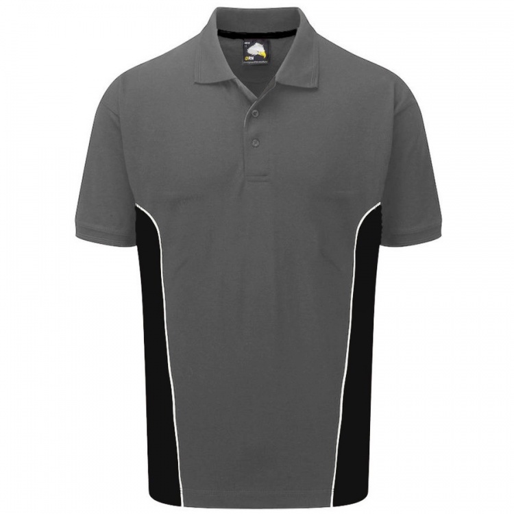 ORN Clothing 1180 Silverswift Two Tone Polo Shirt 50% Polyester / 50% ...