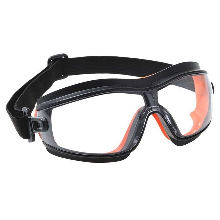 Portwest PW26 Slim Safety Lightweight Wrap Around Goggle BK Safetywear