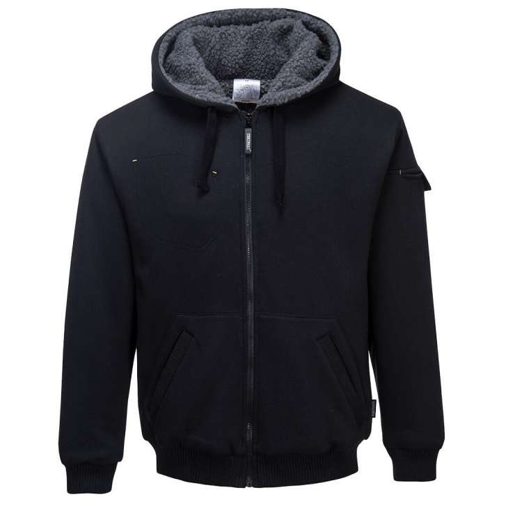 Portwest KS32 Pewter Jacket Hooded with Front Zip Opening 280g | BK ...