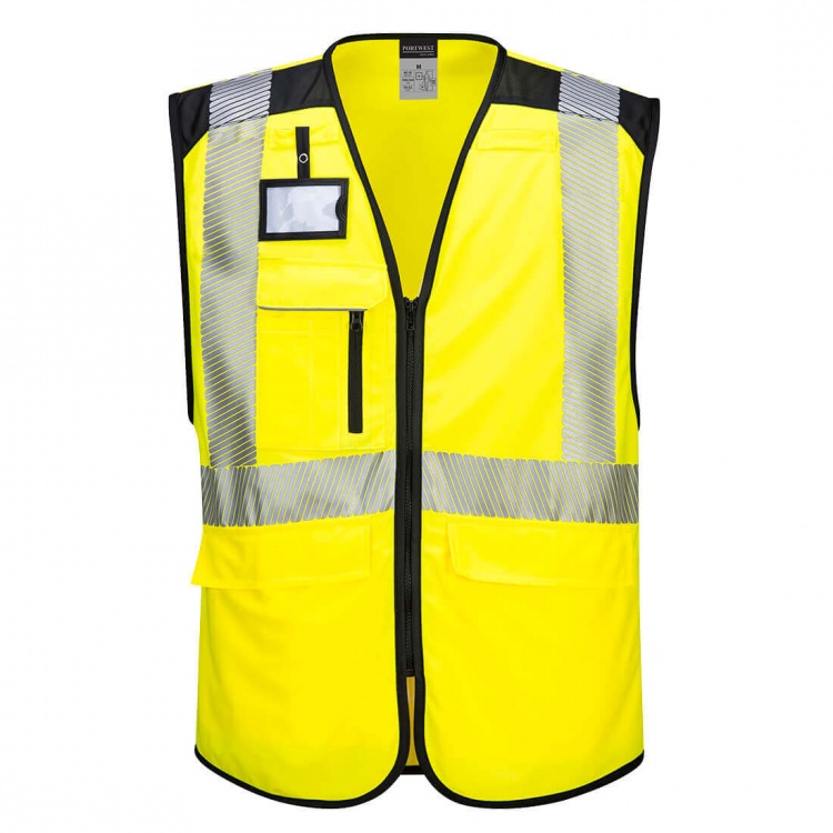 Portwest PW309 PW3 Hi-Vis Executive Vest with Front Zip Opening
