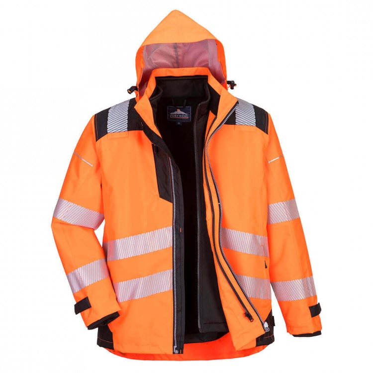 Portwest PW365 PW3 Hi-Vis 3-in-1 Jacket | BK Safetywear