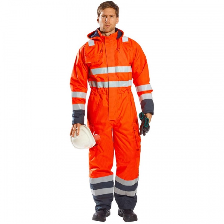 Portwest S775 Bizflame Rain Hi-Vis Multi Coverall 570g | BK Safetywear
