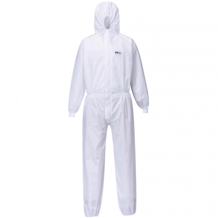 Portwest ST35 BizTex SMS Coverall With Knitted Cuff Type 5/6 (Carton Only 50 Units)