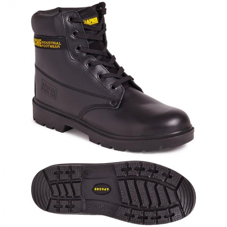 Apache Workwear AP300 Black 6 Eye S3 SRA Safety Boot