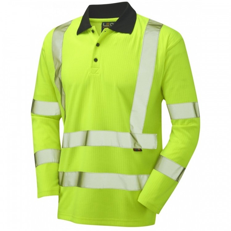 Class 3 Hi-Vis Safety Shirt – Yellow & Black Reflective Work Shirt For Men & Women - View #9