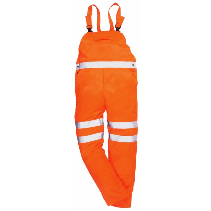 Portwest RT43 Hi Vis Railway Polycotton RIS-3279-TOM Bib & Brace