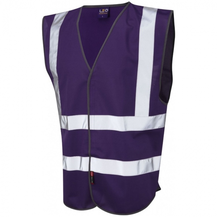 Leo Workwear W05-PR Pilton Hi Vis Purple Vest
