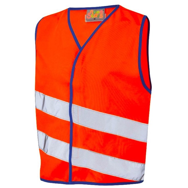 Leo Workwear CW01-O Kids Hi Vis Waistcoat Orange