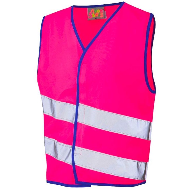 Leo Workwear CW01-PK Kids Hi Vis Waistcoat Pink