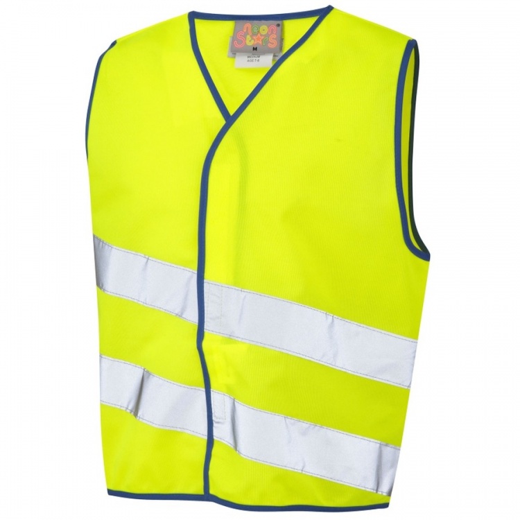 Leo Workwear CW01-Y Kids Hi Vis Waistcoat Yellow