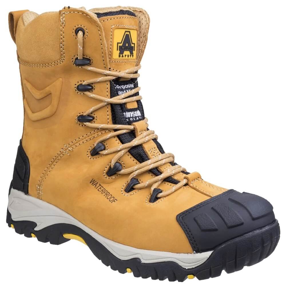 Amblers S3 Composite Waterproof Combat Side Zip Safety Boots Safety Work Boots 