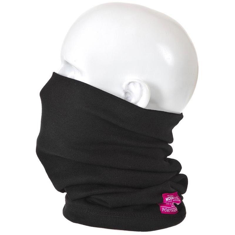 Portwest FR19 Flame Resistant AntiStatic Neck Tube BK Safetywear