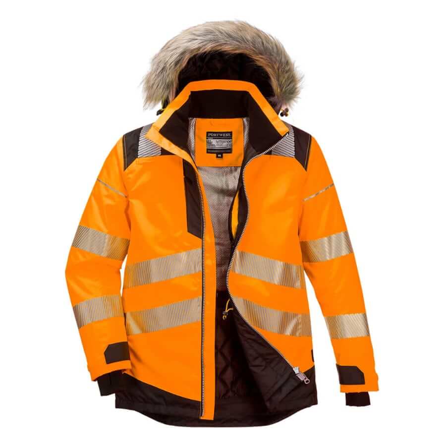 Portwest PW369 PW3 Hi-Vis Winter Parka Jacket 190g | BK Safetywear