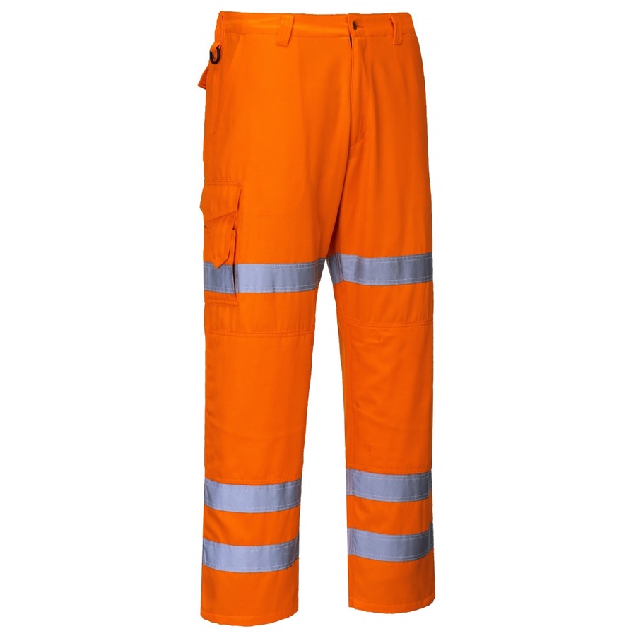 High Visibility Orange Superior Rail Spec Cargo Trousers  redoakdirectcom