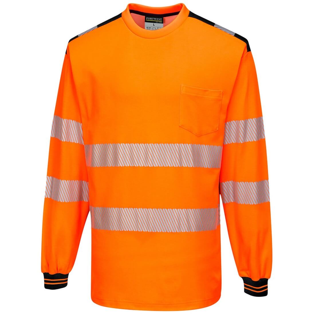Portwest T185 PW3 Hi-Vis T-Shirt Long Sleeve | BK Safetywear