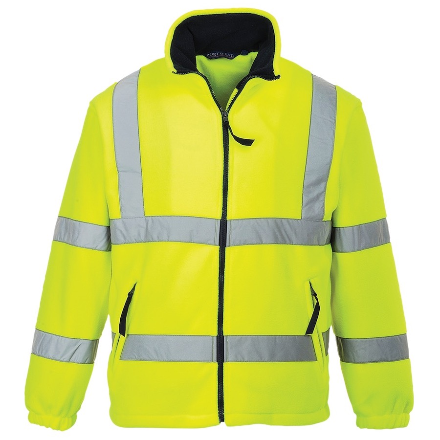 Portwest F300 Mesh Lined Hi Vis Fleece 300g BK Safetywear