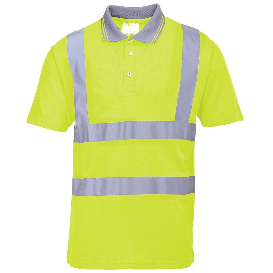 Portwest S477 Hi Vis Short Sleeved Polo Shirt Yellow | BK Safetywear