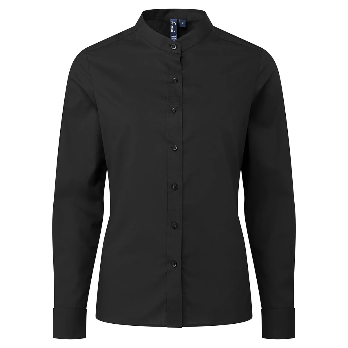 Premier PR358 Women'S Banded Collar 'Grandad' Shirt 115gsm
