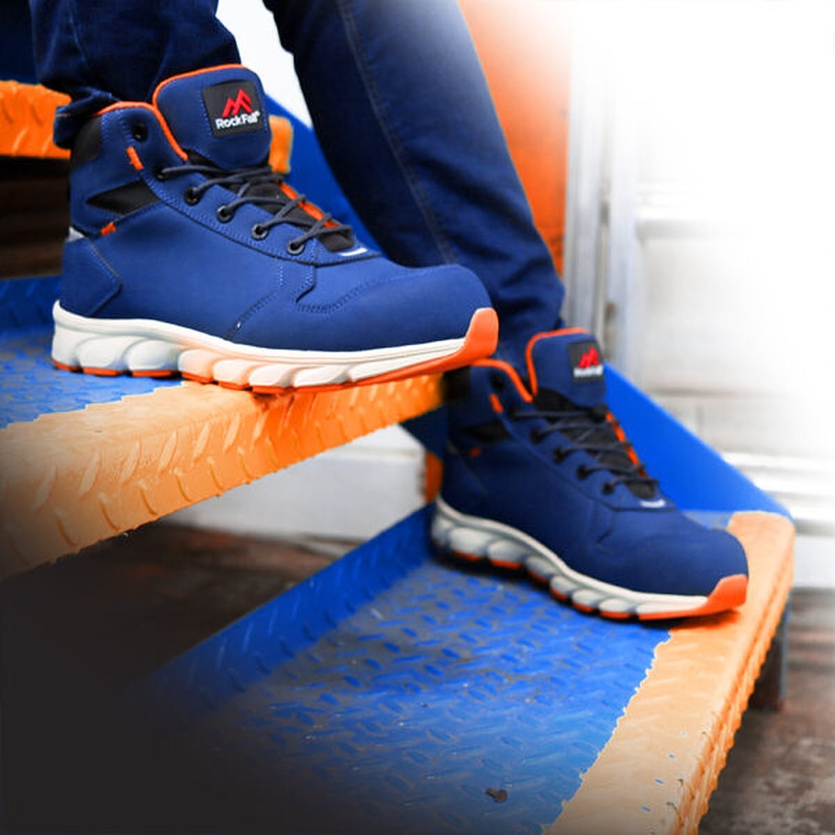 Navy Fall Protection Rock Fall RF112 Michigan Lightweight Navy Safety Trainer | BK Safetywear