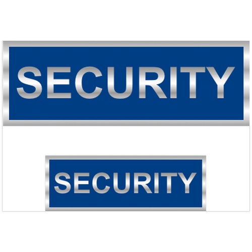 Security Reflective Badges with Blue (Back & Front print) BK Safetywear