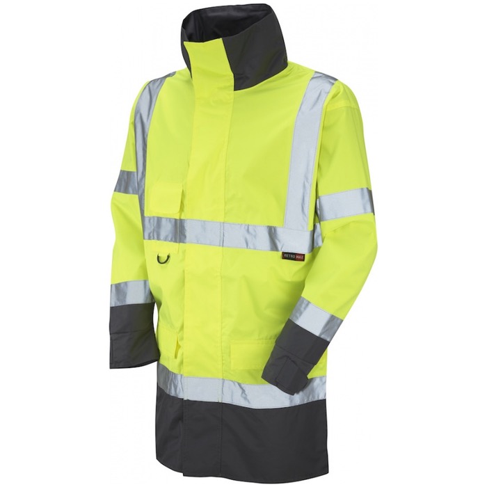 Leo Workwear A06-Y TorridgeLightweightHi Vis Jacket Yellow / Grey