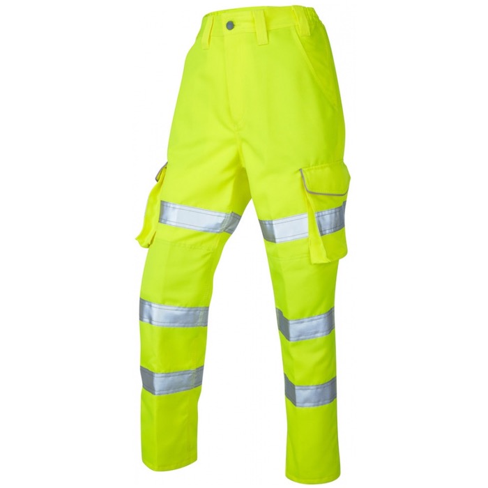 Leo Workwear CL01-Y Pennymoor Ladies Polycotton Cargo Hi Vis Trouser Yellow