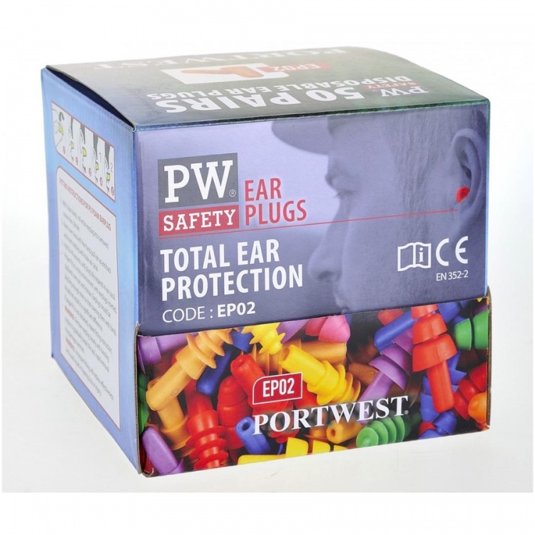 Portwest EP02 PU Foam Ear Plug x 200