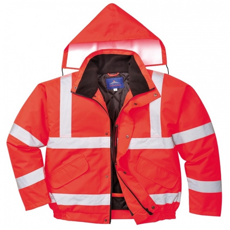 Portwest S463 Hi Vis Bomber Jacket Red