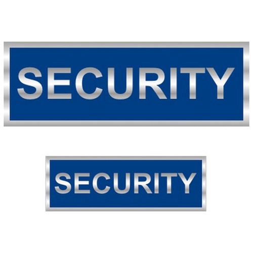 Security Reflective Badges with Blue (Back & Front print)