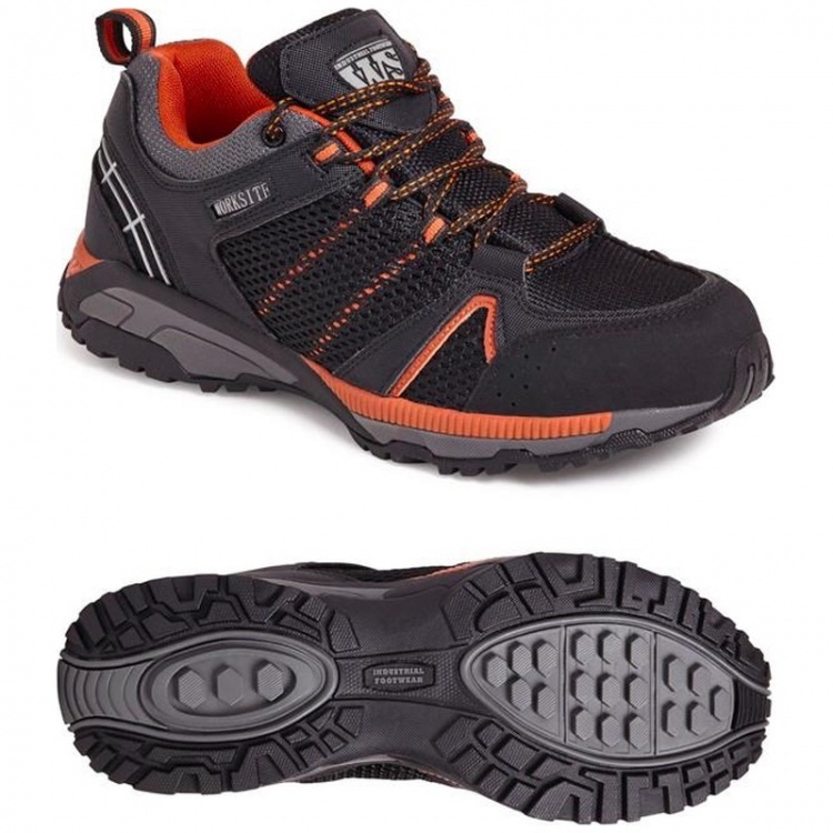 Worksite SS607SM Sports Safety Trainer Black/Orange