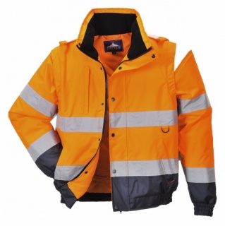 Portwest C468 Hi-Vis 2-in-1 Contrast Bomber Jacket