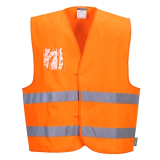 Portwest C475 Hi-Vis Two Band Dual ID Holder Vest